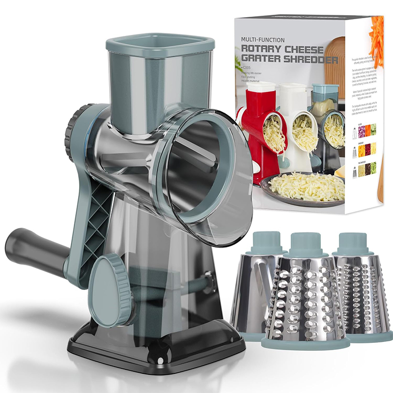 Kitchen Gadgets Luxury - LMETJMA Grattugia Rotante 3 in 1
